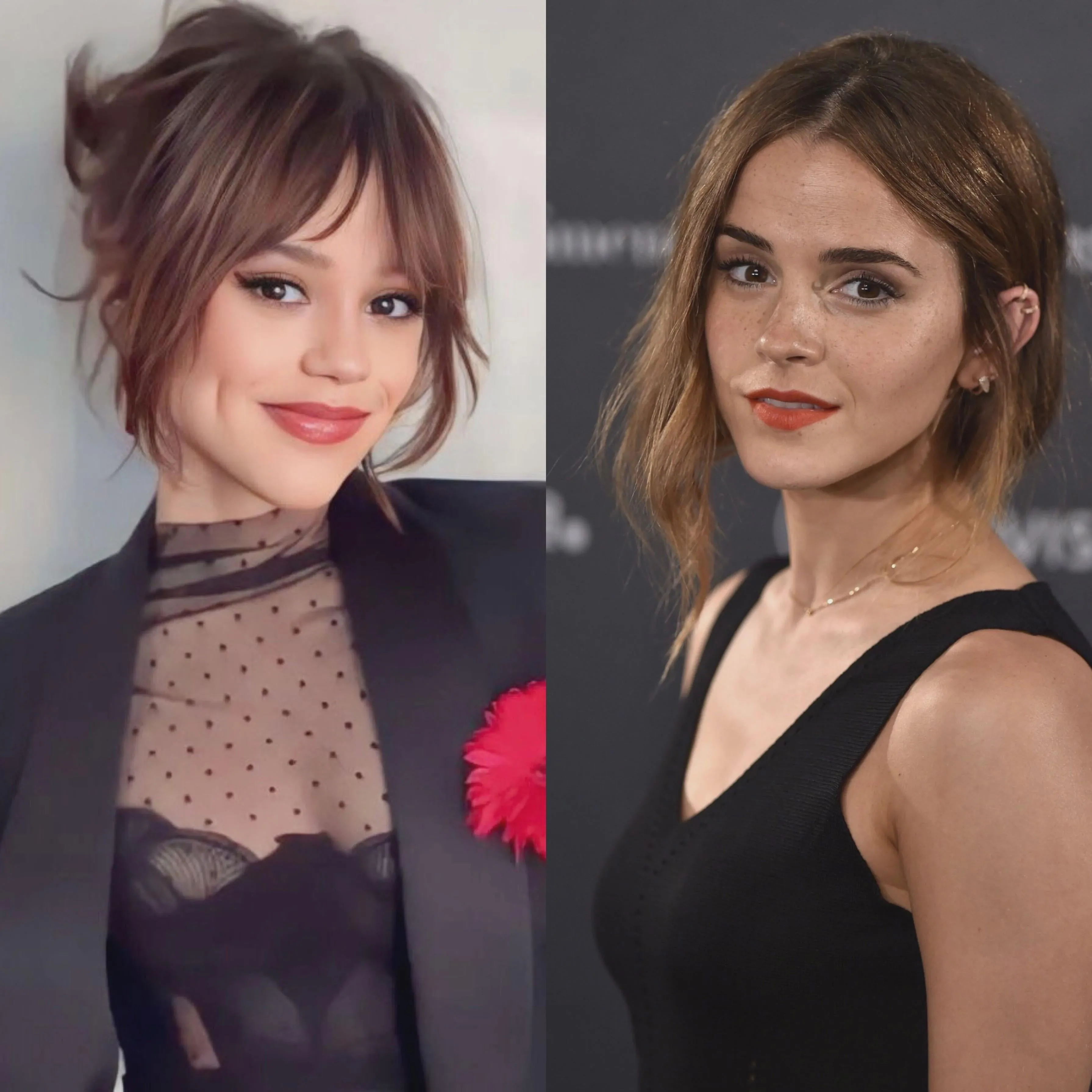 Jenna Ortega and Emma Watson Femdom